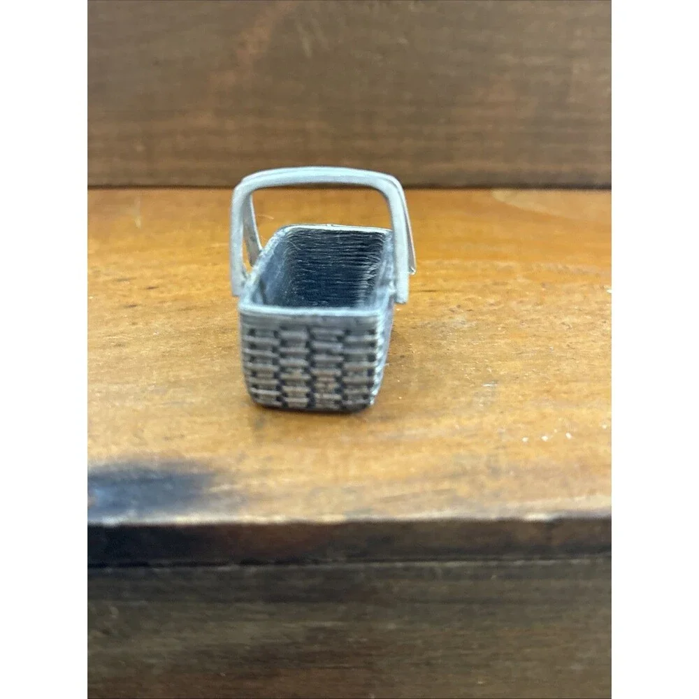 Longaberger Pewter Miniature Market Basket